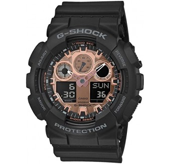 Casio Mens Analogue-Digital Quartz Watch with Plastic Strap GA-100MMC-1AER