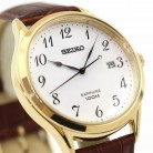 Seiko Mens Analogue Quartz Watch with Leather Strap SGEH78P1